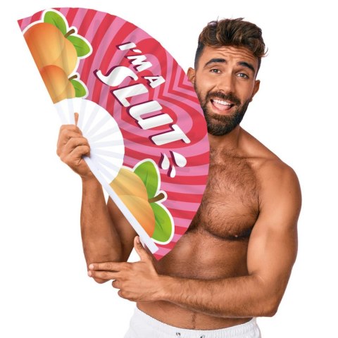 Slut Fan 64 cm - dekoracyjny wachlarz z napisem, duży rozmiar