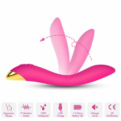 ARMONY Flamingo wielopozycyjny wibrator fuksja silikonowy 222mm