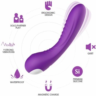 ARMONY Legenda Wibrator silikonowy fioletowy 9 trybow wodoodporny