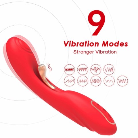 ARMONY Red - Wibrator z oscylującym językiem, silikon medyczny, 234 mm