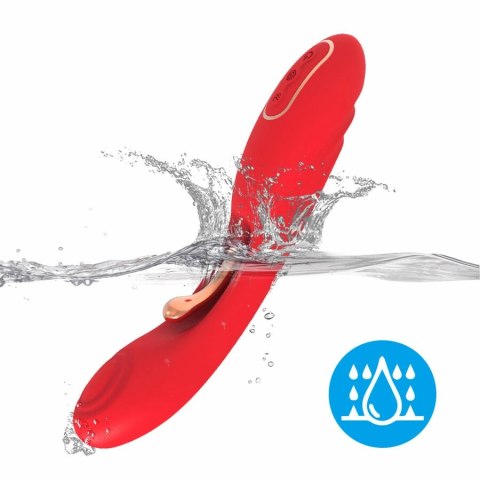 ARMONY Red - Wibrator z oscylującym językiem, silikon medyczny, 234 mm