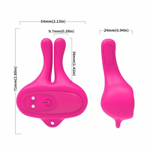 ARMONY Zaciski magnetyczne wibrujące krolik rożowe 9 trybow USB
