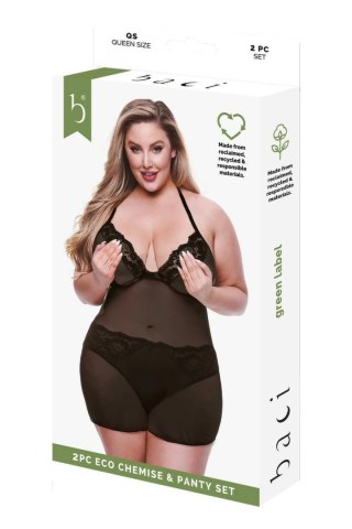 Baci Green Label komplet koszulka i figi czarny, rozmiar QS, eko