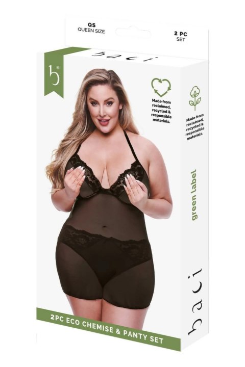Baci Green Label komplet koszulka i figi czarny, rozmiar QS, eko