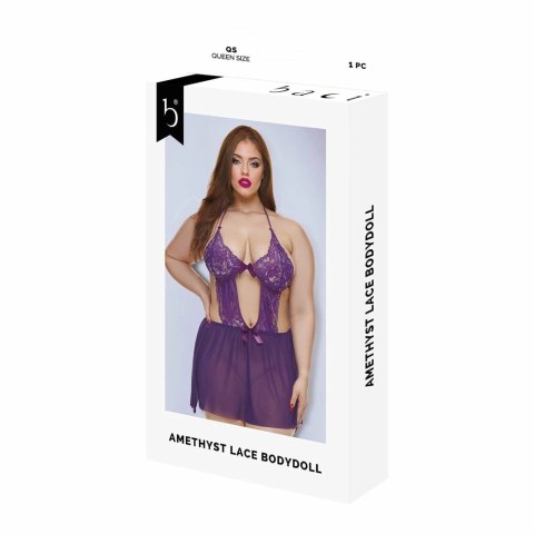 Baci Lingerie Amethyst Lace Babydoll fioletowa koronka QS