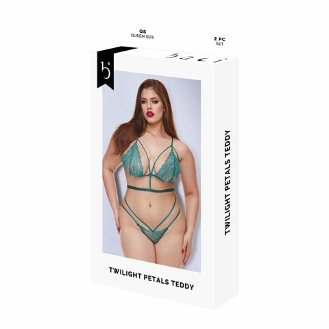 Baci Lingerie Twilight Petals Teddy zielony koronkowy QS