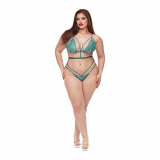 Baci Lingerie Twilight Petals Teddy zielony koronkowy QS