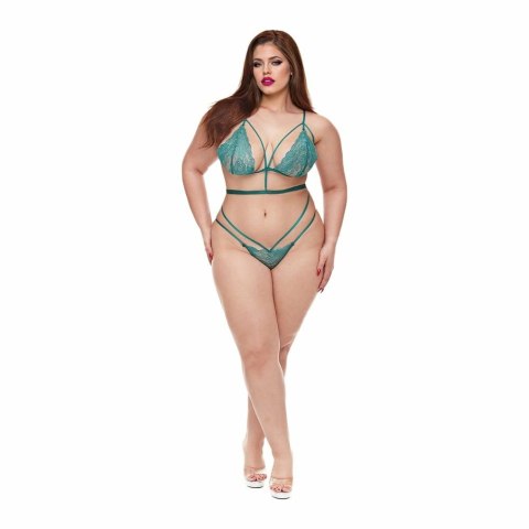 Baci Lingerie Twilight Petals Teddy zielony koronkowy QS