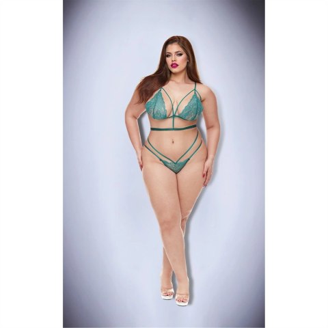 Baci Lingerie Twilight Petals Teddy zielony koronkowy QS