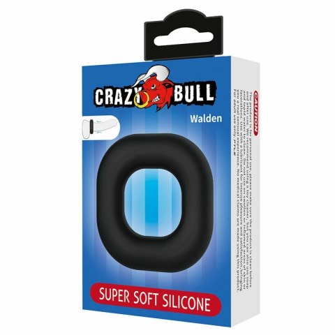 CRAZY BULL Walden silikonowy pierścień intymny czarny super miękki