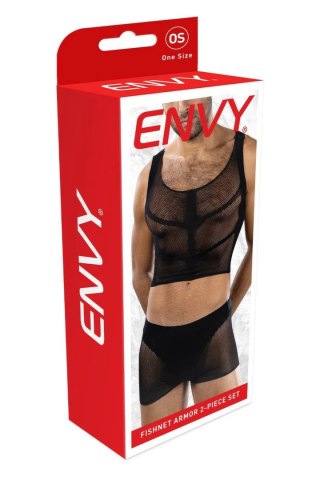 ENVY FISHNET ARMOR 2 Piece Set Black OS - siateczkowy komplet sportowy
