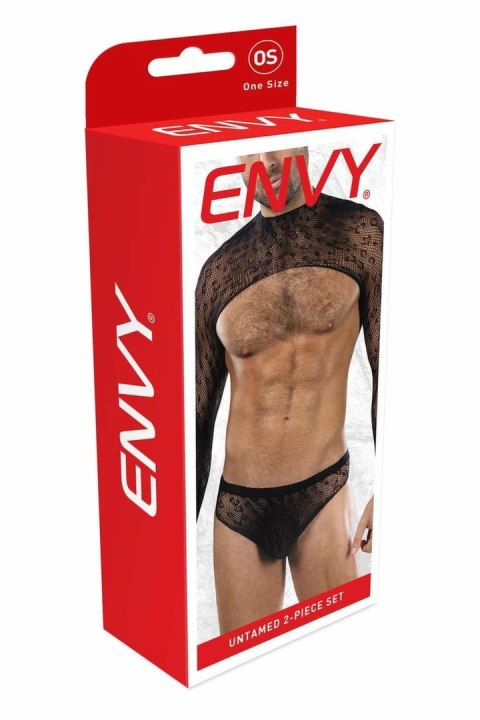 ENVY UNTAMED 2 Piece Set Black OS - komplet z koronki, rozmiar uniwersalny