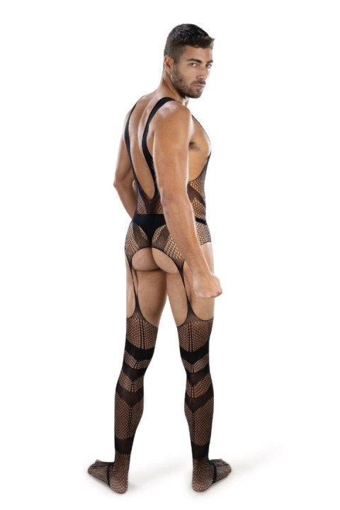 ENVY WEB OF LUST siateczkowy bodystocking z otwartą częścią intymną OS