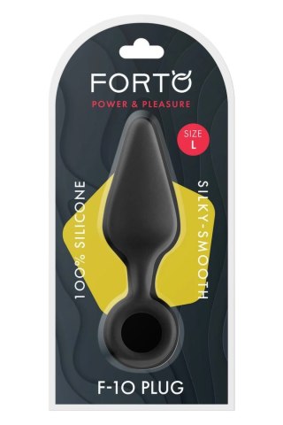 FORTO F-10 silikonowy stożkowy plug z uchwytem Large czarny