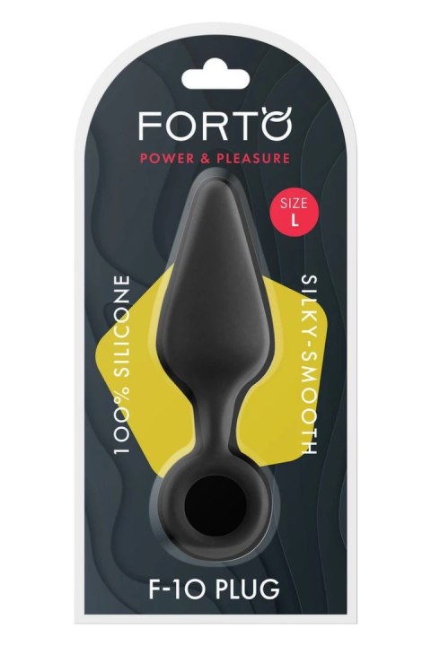 FORTO F-10 silikonowy stożkowy plug z uchwytem Large czarny