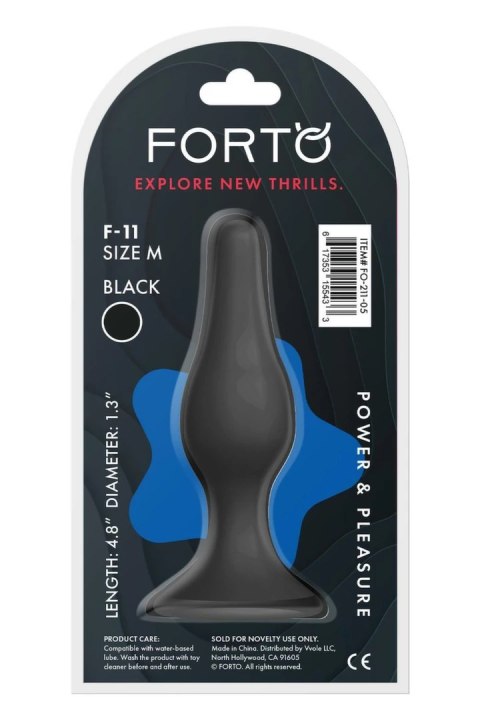 FORTO F-11 LUNGO Medium Black silikonowy model z przyssawką