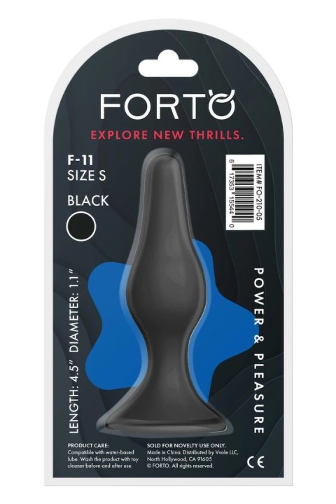 FORTO F-11 LUNGO Small Black silikonowy model z przyssawką