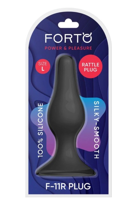 FORTO F-11R RATTLER LUNGO Large Black silikonowy model z przyssawką