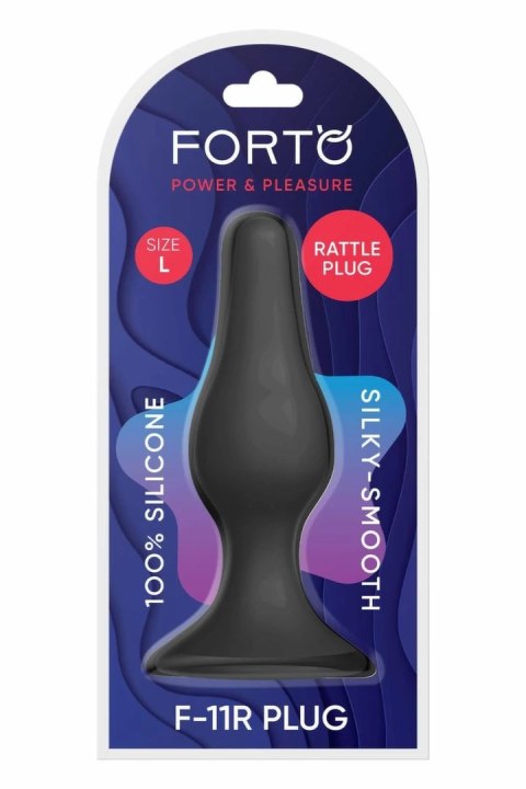 FORTO F-11R RATTLER LUNGO Large Black silikonowy model z przyssawką
