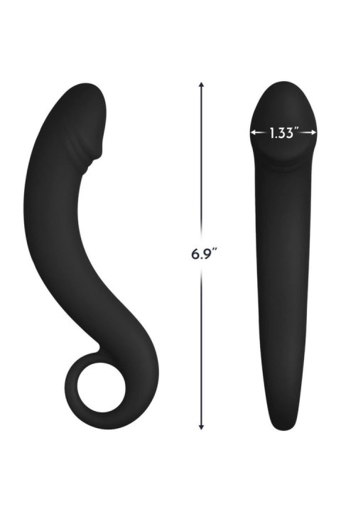 FORTO F-19 Plug Black silikonowy anatomiczny z uchwytem czarny