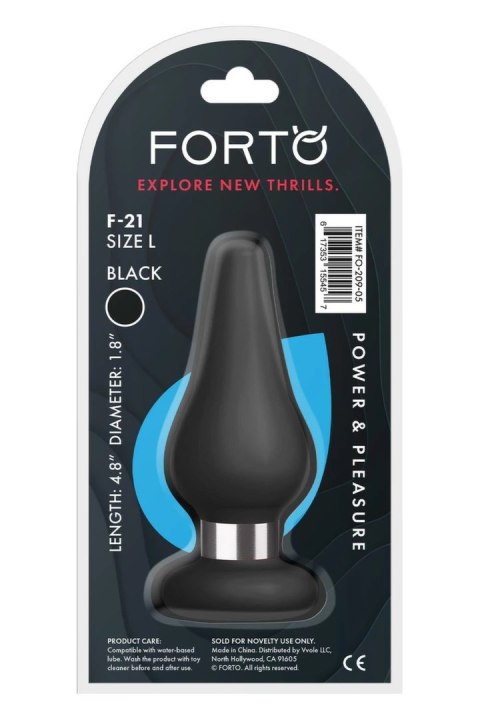 FORTO F-21 TEAR DROP Large Black silikonowy model z pierścieniem