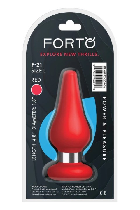 FORTO F-21 TEAR DROP Large Red silikonowy model z pierścieniem