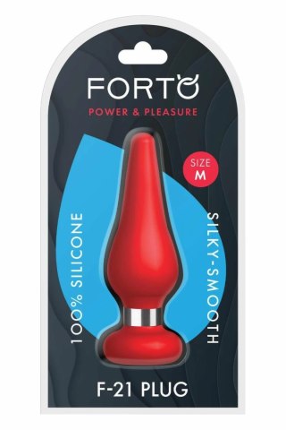 FORTO F-21 TEAR DROP Medium Red silikonowy model z pierścieniem