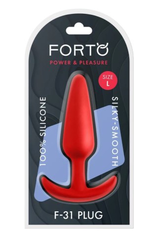 FORTO F-31 Plug Large Red silikonowy anatomiczny rozmiar L