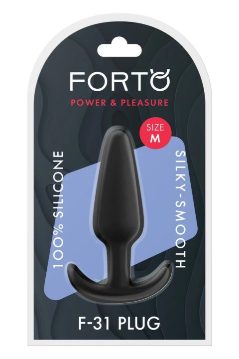 FORTO F-31 Plug Medium Black silikonowy anatomiczny czarny