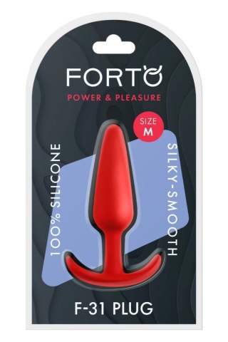 FORTO F-31 Plug Medium Red silikonowy anatomiczny korek średni