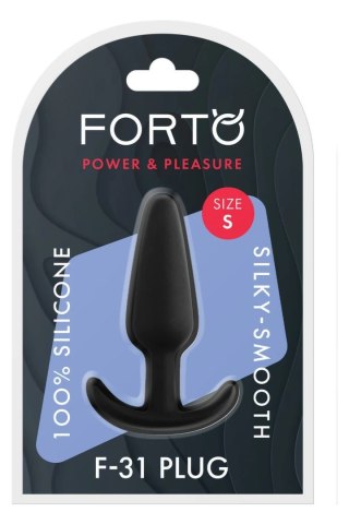 FORTO F-31 Plug Small Black silikonowy anatomiczny czarny S