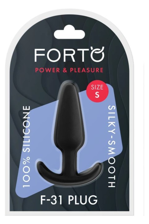 FORTO F-31 Plug Small Black silikonowy anatomiczny czarny S