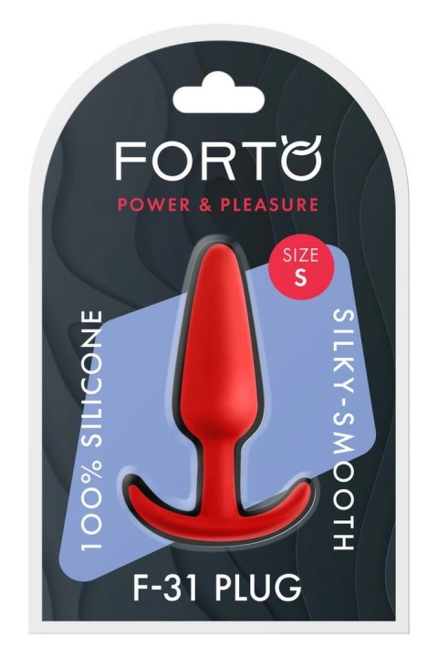 FORTO F-31 Plug Small Red silikonowy anatomiczny rozmiar S