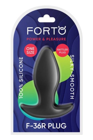 FORTO F-36R Rattler T Plug Black silikonowy korek średni z kulką