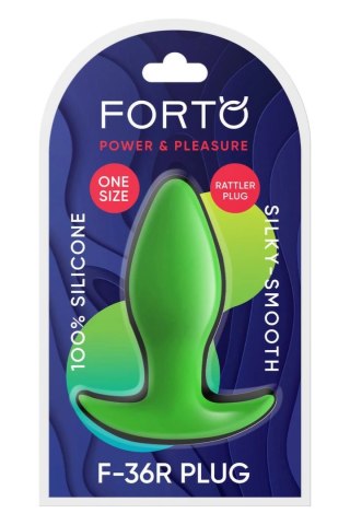 FORTO F-36R Rattler T Plug Green silikonowy średni z kulką