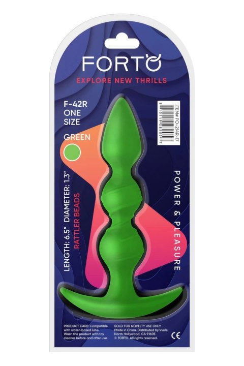 FORTO F-42R Rattler Spiral Beads Zielony silikonowy model kulkowy
