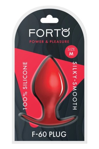FORTO F-60 SPADE Medium Red silikonowy korek anatomiczny premium