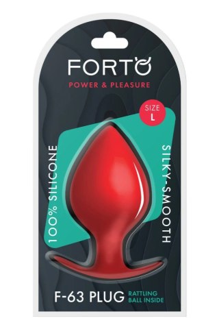 FORTO F-63 Rattler Spade Large Red silikonowy korek z kulką, duży