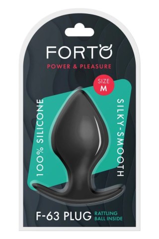 FORTO F-63 Rattler Spade Medium Black silikonowy korek z kulką