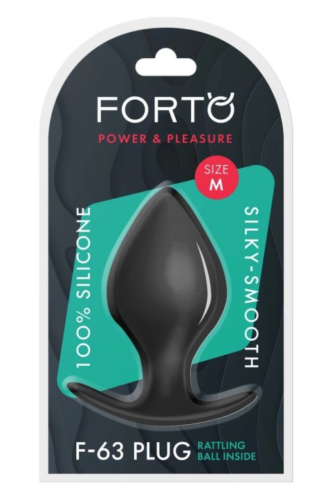 FORTO F-63 Rattler Spade Medium Black silikonowy korek z kulką