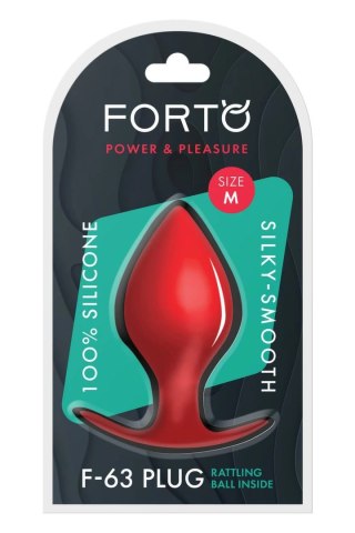 FORTO F-63 Rattler Spade Medium Red silikonowy korek z kulką