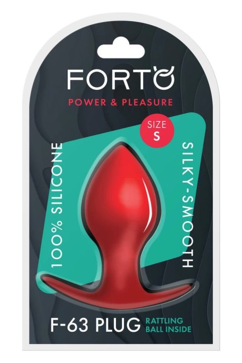 FORTO F-63 Rattler Spade Small Red silikonowy korek z kulką, czerwony