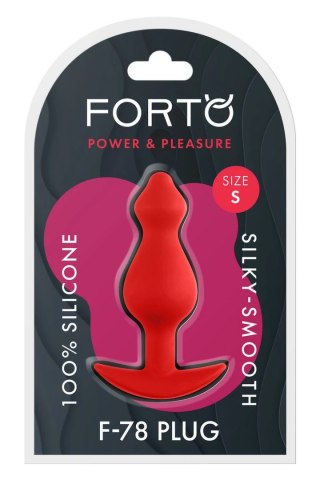 FORTO F-78 POINTEE PLUG SMALL RED silikonowy korek anatomiczny czerwony