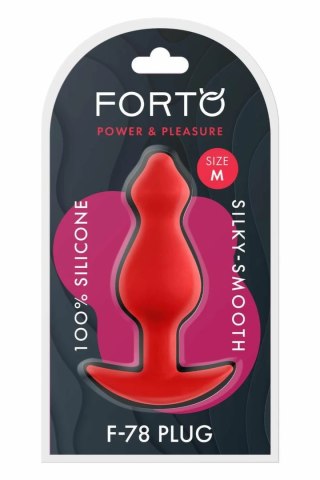 FORTO F-78 POINTEE Plug Medium Red silikonowy anatomiczny korek