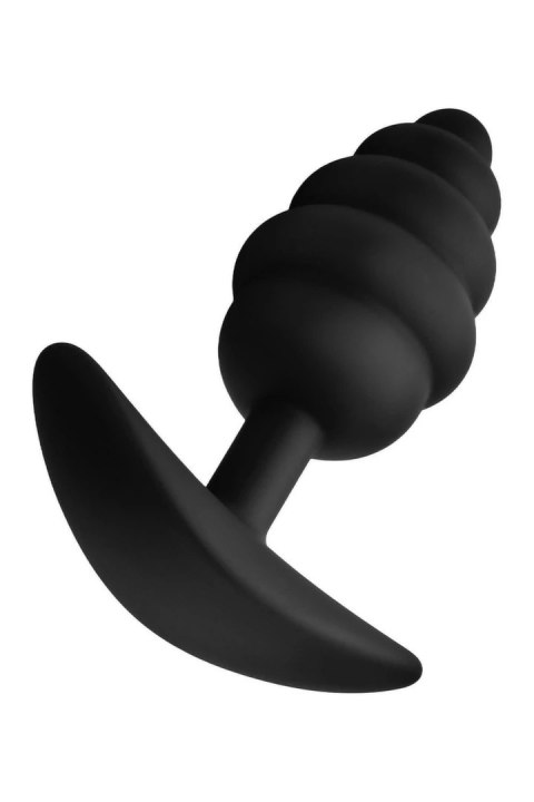 FORTO F-83 SPIR PLUG BLACK silikonowy anatomiczny korek średni czarny