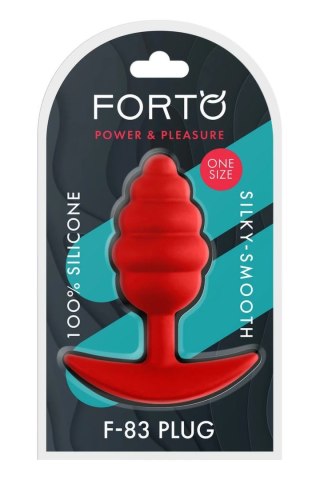 FORTO F-83 SPIR PLUG RED silikonowy korek spiralny średni czerwony