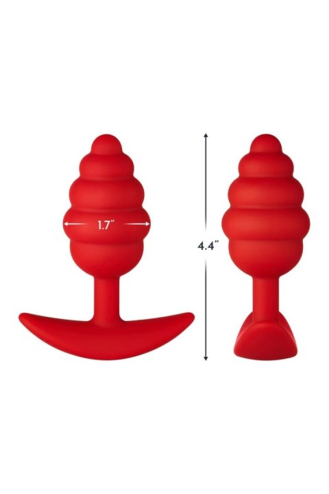 FORTO F-83 SPIR PLUG RED silikonowy korek spiralny średni czerwony