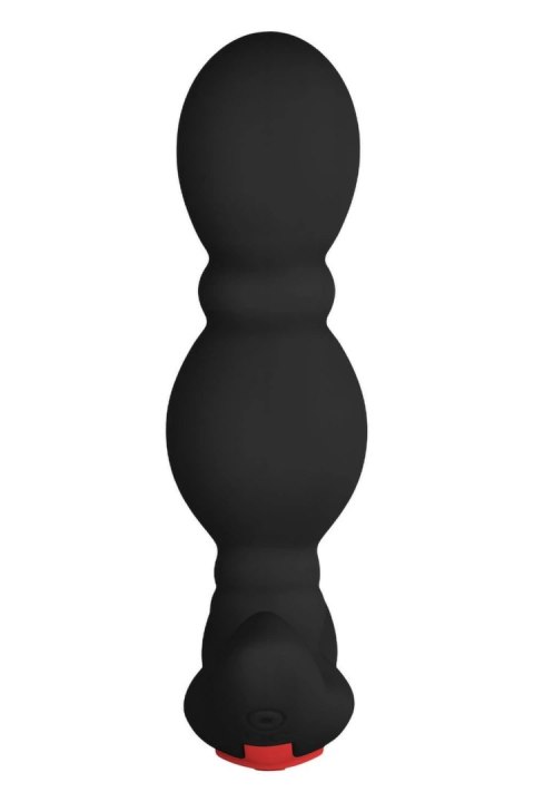 FORTO Vibrating Anal Plug Black - silikonowy, 20 trybow, kompaktowy