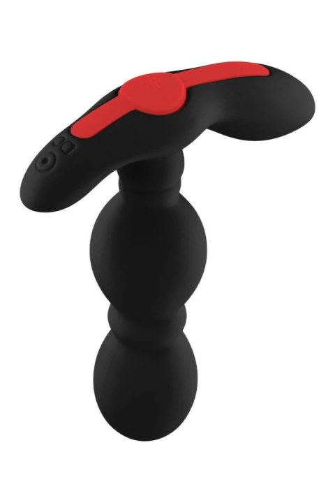 FORTO Vibrating Anal Plug Black - silikonowy, 20 trybow, kompaktowy