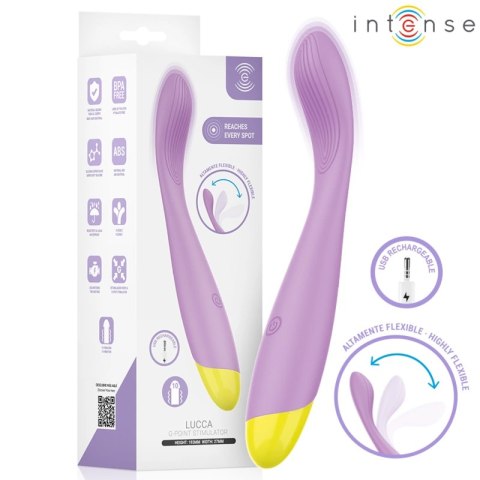 INTENSE LUCCA elastyczny stymulator punktu G USB silikonowy 19 cm